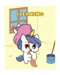 Cleaning Tidy Up Sticker by Brave Unicorn