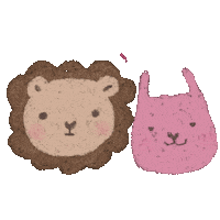 lapinchang love sweet couple lapinetfleur Sticker