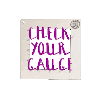 SHEinspired crochet knit swatch gauge Sticker