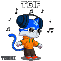 Its Friday Cat Sticker by Toshithecat