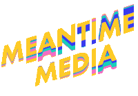 meantimemedia logo brand branding meantimemedia Sticker