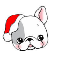 Merry Christmas Dog Sticker