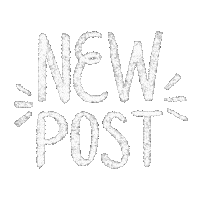 Jilustra text new post post new post white Sticker