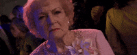 glaring betty white GIF