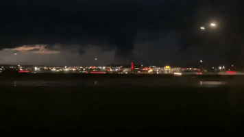 Dark Clouds Hover Over Fort Worth as Severe Weather Strikes Texas