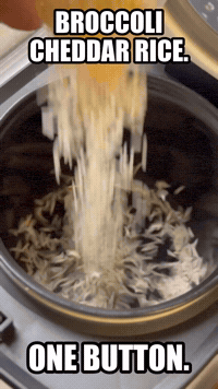 Broccoli Cheddar Rice. One Button. | Rice Robot