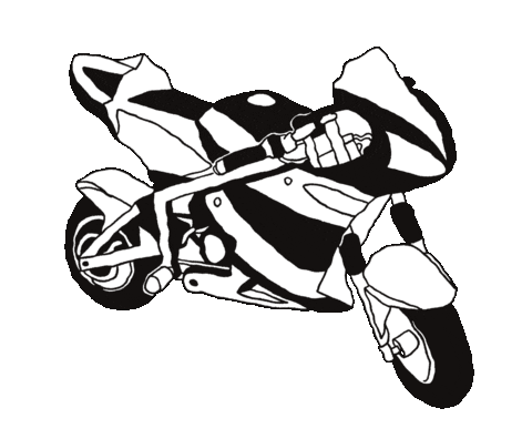 Race Motorcycle Sticker