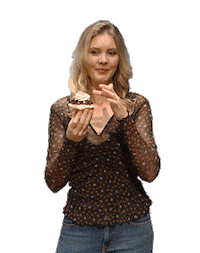 Lazyfitgirl food eating bg lekker Sticker