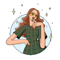 Girl Illustration Sticker by nataszko