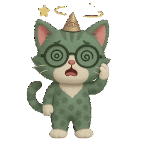 Confused Cute Cat Sticker