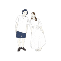 Summer Couple Sticker