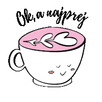 Malinca butfirstcoffee butfirst pinkcoffee malinca Sticker