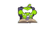 Tired Book Sticker by Om Nom