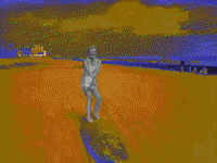 MFDtheArtist trippy beach crazy fall GIF