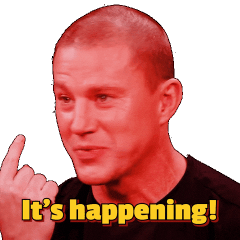 Sweating Channing Tatum Sticker by First We Feast