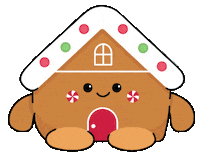 Gingerbread House Christmas Sticker by BumBumz
