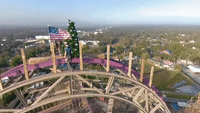 Busch Gardens Takes Christmas Decorating to New Heights With Roller Coaster Tree