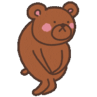 Bear くま Sticker by Illustrator.aki