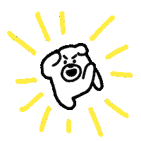 Happy Dog Sticker by takadabear