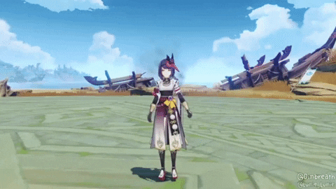 stardenburdenhardenbart giphyupload genshin impact kujou sara genshin impact 21 GIF