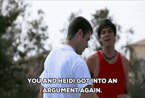 you and heidi got into an argument again GIF by The Hills