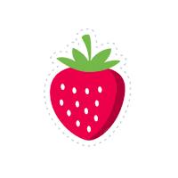 intermarkt shopping healthy fruit strawberry Sticker