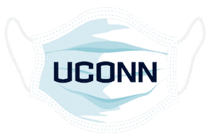 Face Mask Sticker by UConn