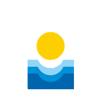 Pappasole camping mare sole pappasole Sticker