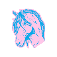 faunakids horse unicorn pony pink pony Sticker