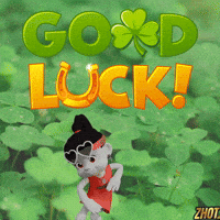 Good Luck Today GIF by Zhotcita