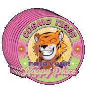 Happy Mucho Macho Sticker by Cosmo Tires