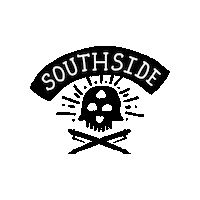 Skull Biker Sticker by created by South