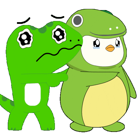 Sad Friends Sticker by Pudgy Penguins