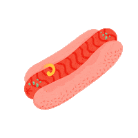 AlixN food summer hotdog fastfood Sticker