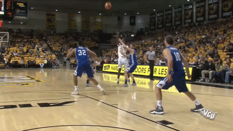 slam dunk vcu basketball GIF by VCU Athletics