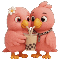 Bubble Tea Couple Sticker