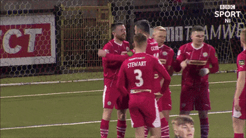 Well Done Hug GIF by Cliftonville Football Club