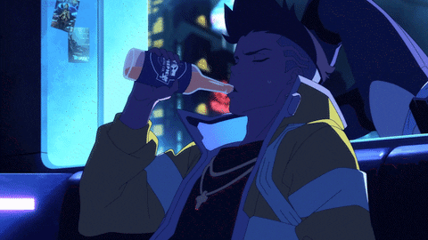 David Martinez Drinking GIF by Cyberpunk: Edgerunners