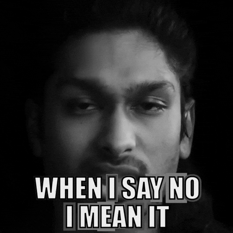 No Means No GIF by Ashwin Gane
