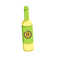 DORUEDA white wine fiesta bottle Sticker