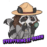 Make Up Raccoon Sticker