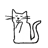 Happy White Cat Sticker by Life is Good