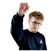 Glasses Pointing Sticker by vlaamsejeugdraad