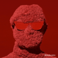 randycano trippy red face weird GIF