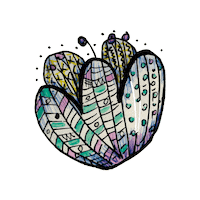 Doodle Flor Sticker