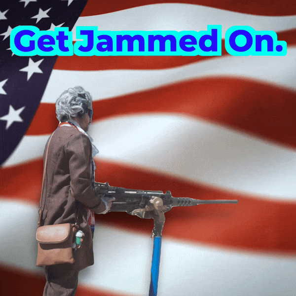 Jamming Red White And Blue GIF