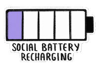 adhd_bri introvert low energy social anxiety social battery Sticker