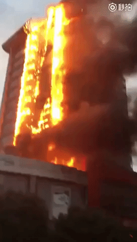 Raging Fire Consumes Sichuan Hotel
