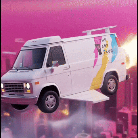 Miami Beach Bus GIF by Marcel Katz Dalí / The Art Plug