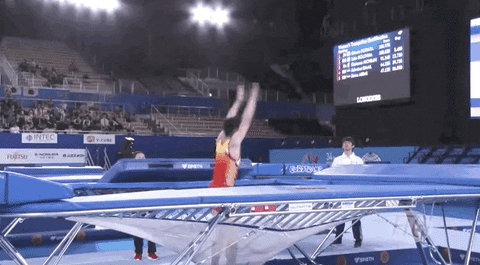 Bounce Trampoline GIF by FIG Gymnastics